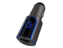 TYPE-C USB-C PD 18W Car Charger Adapter and USB-A 5V 2.4A 12W LCD Screen